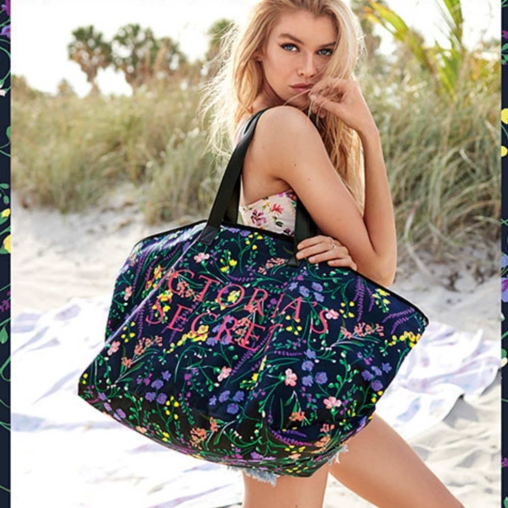 Victoria Secret Floral Tote Bag NWT